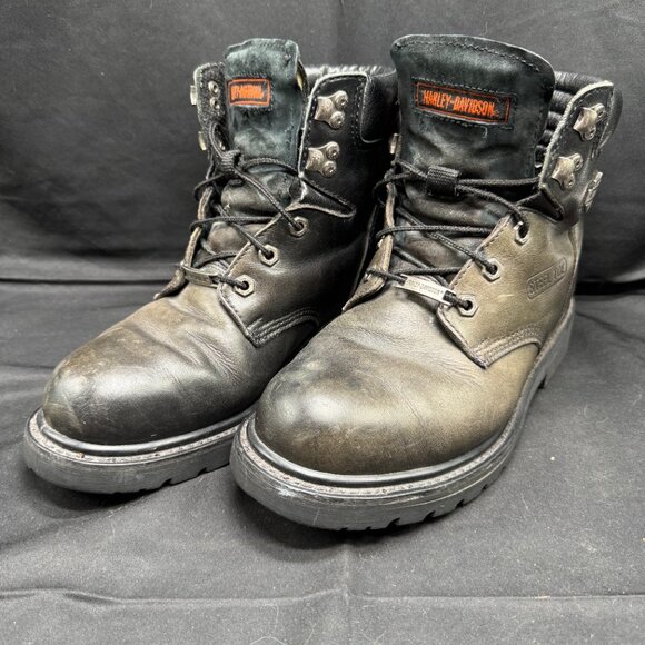 Vintage Harley Davidson 91015 Black Leather Motorcycle Boots Men’s Sz. 8.5 main image 8